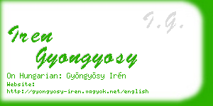 iren gyongyosy business card