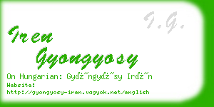 iren gyongyosy business card